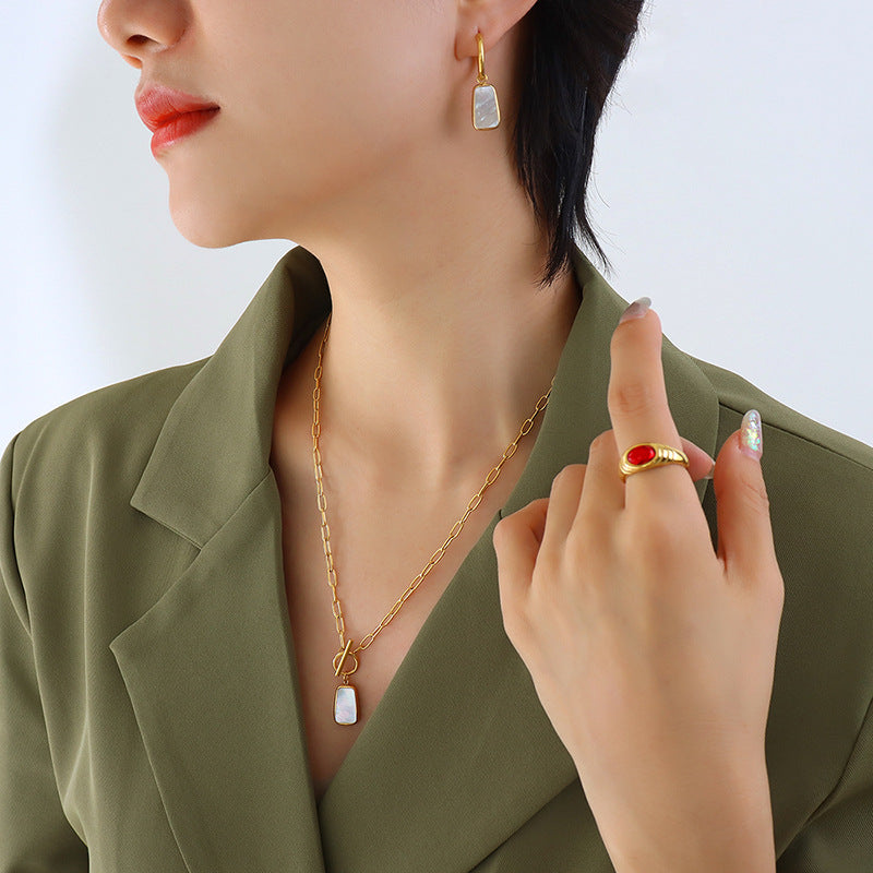 Wholesale Colorful Glossy Elegant Earrings Jewelry Set